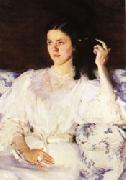 Cecilia Beaux Sita and Sarita(Girl with a Cat) Spain oil painting artist